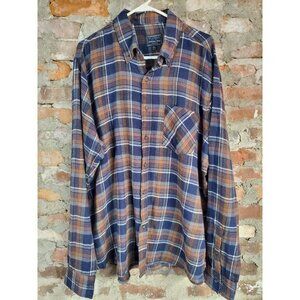 Jackson Hole Flannel Shirt Mens Sz XXL Cotton Blue Brown